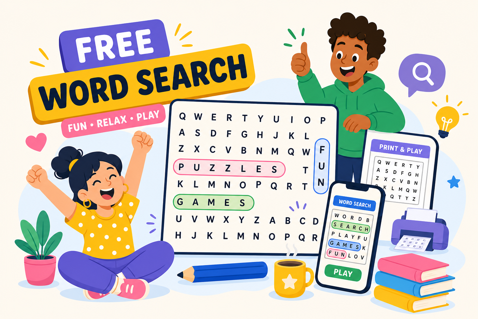 Best Free Word Search Games, Apps and Printable Puzzles
